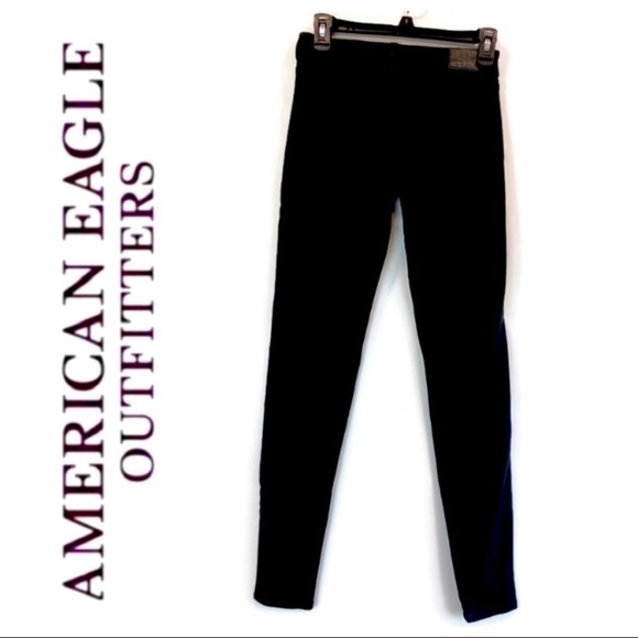 AMERICAN EAGLE BLACK HI-RISE JEGGING JEANS - Picture 3 of 5